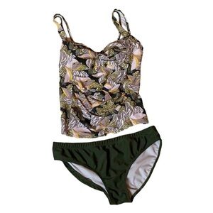 CaCelin Tankini swimsuit Top- Medium Bottoms - Large